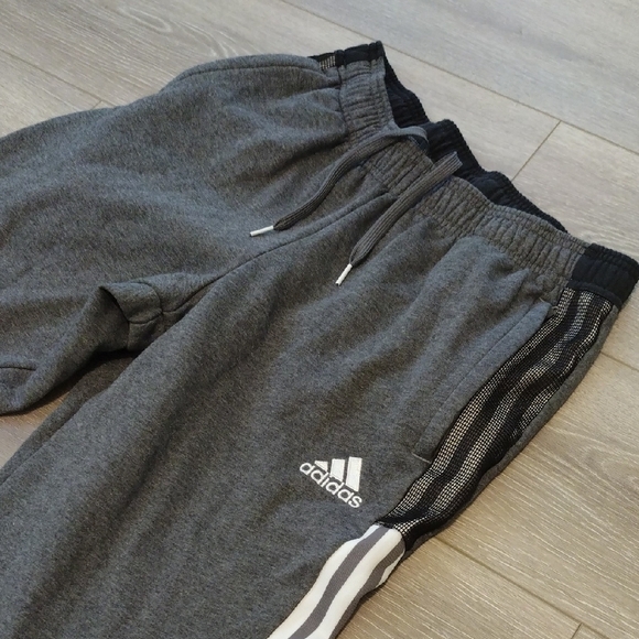 Adidas Gray and White Sweatpants Tapered Fit - Picture 10 of 10